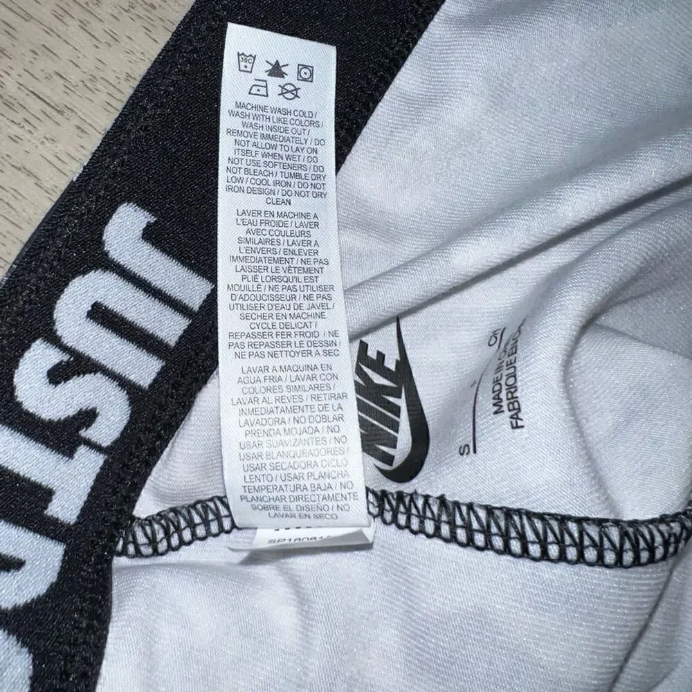 Nike, Leg-A-See Mishmash Leggings “Just Do It” Waist Cotton Blend Women’s Small